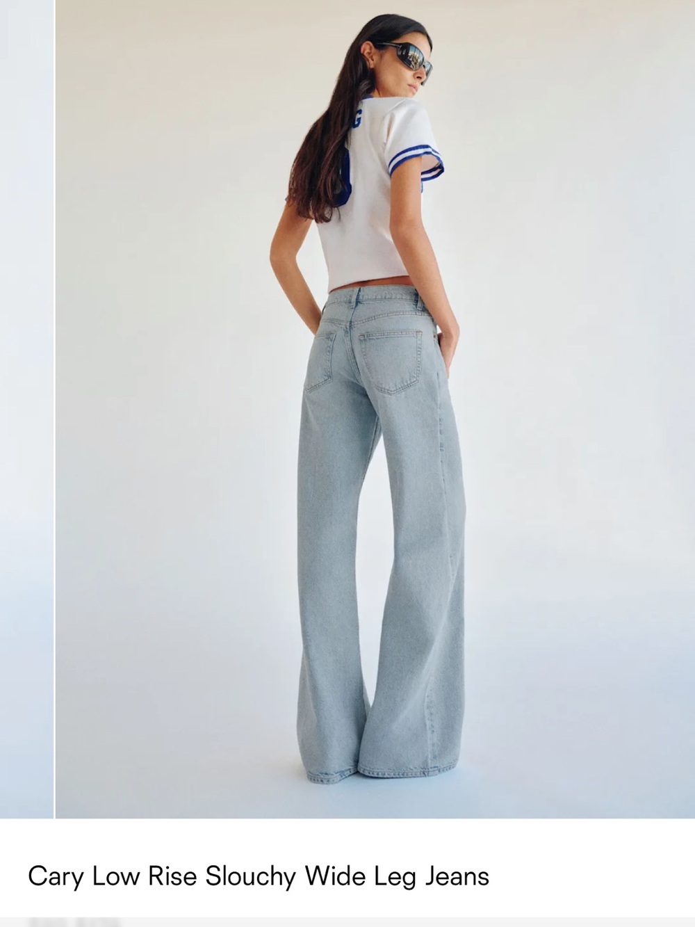 Reformation Wide-Leg Jeans in Light Blue Wash